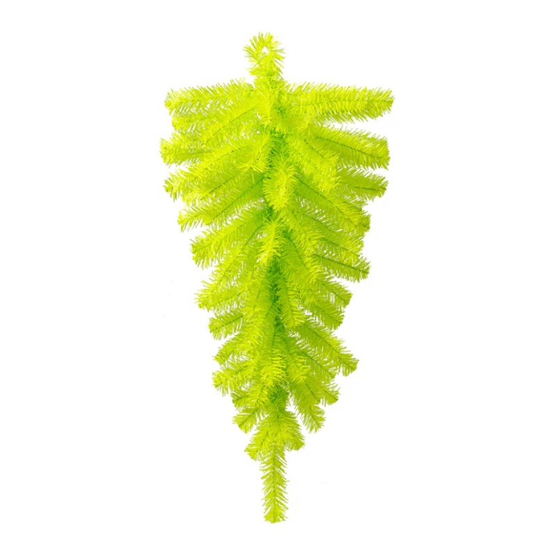30″ Pine Teardrop Swag, 70 Tips: Lime Green