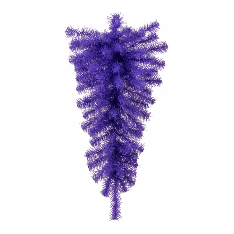 30″ Pine Teardrop Swag, 70 Tips: Purple