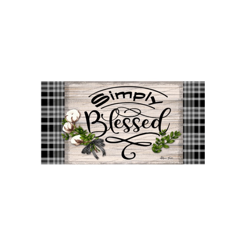 12″ Waterproof Sign: Cotton Pod Simply Blessed