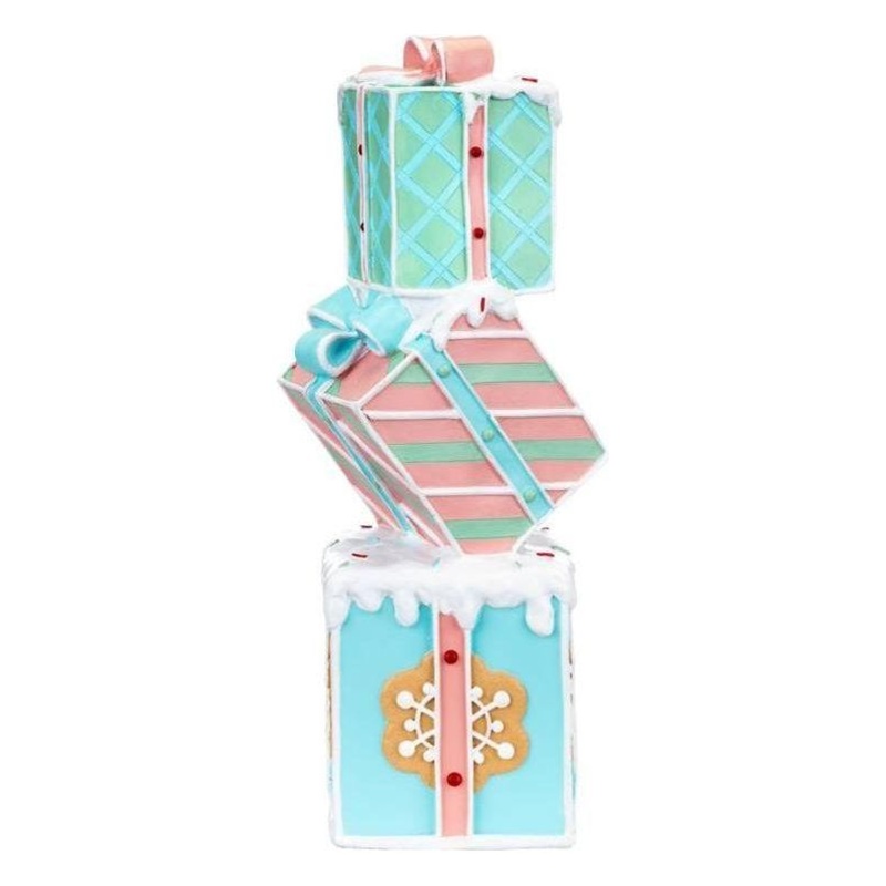 14″ Pastel Stacking Christmas Gift Boxes