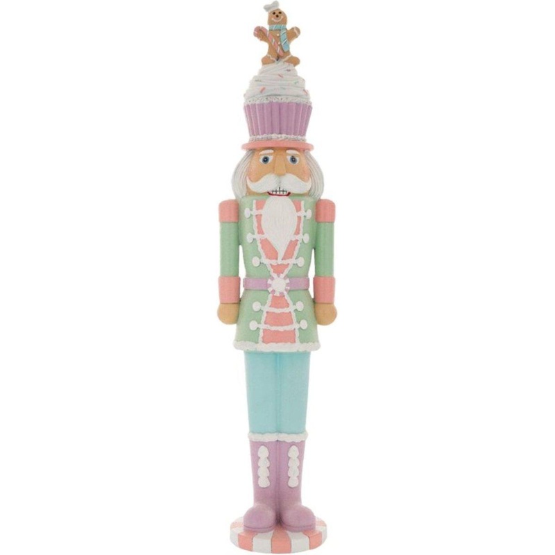 27″ LED Pastel Christmas Nutcracker w/Cupcake Hat