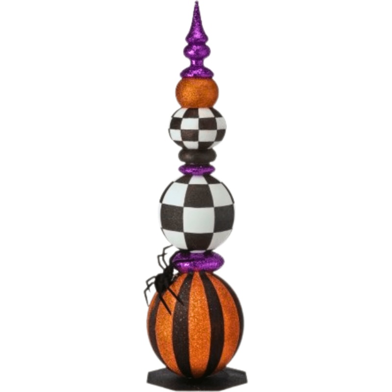 48″ Glitter Halloween Ball Topiary