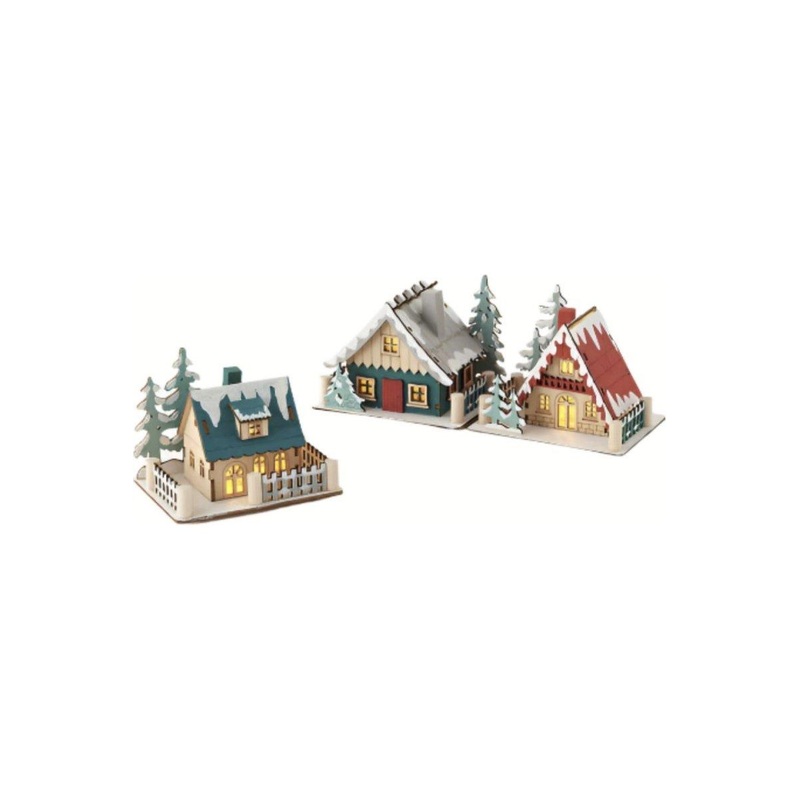 Scandinavian Lighted Lodge