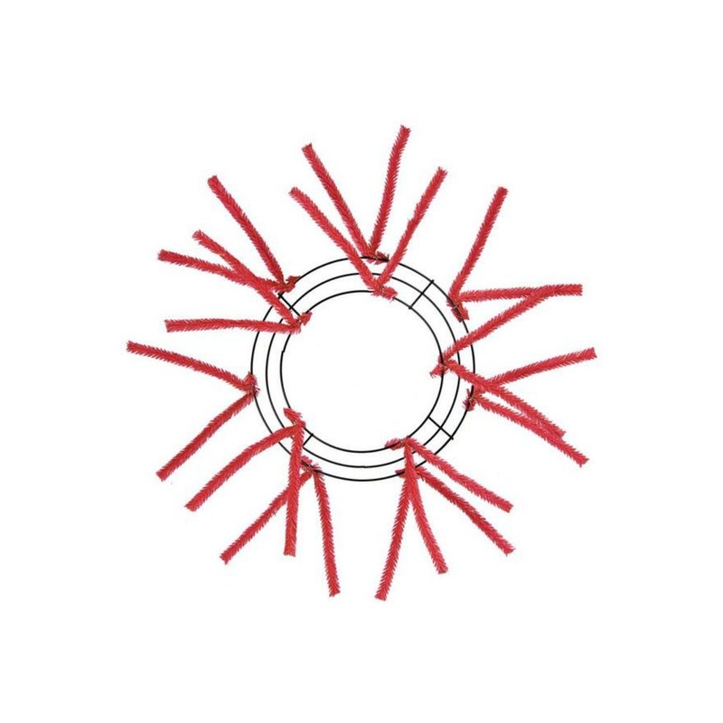 10-20″ Pencil Work Wreath Form: Red