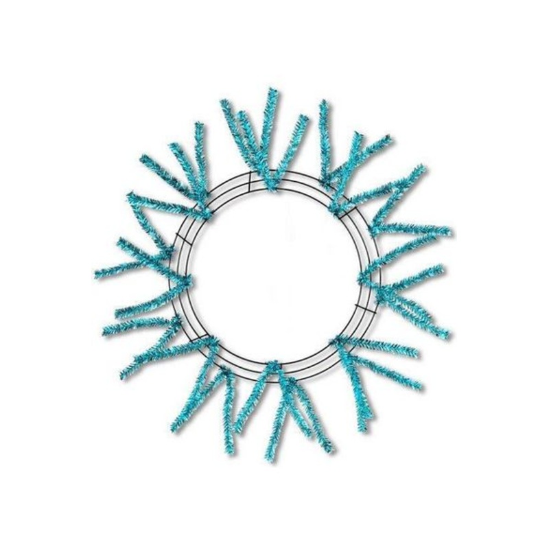 15-24″ Pencil Work Wreath Form: Metallic Turquoise