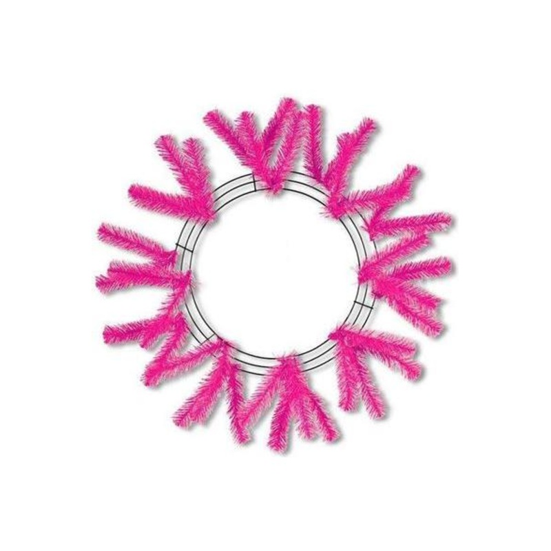 15-24″ Work Wreath Form: Hot Pink