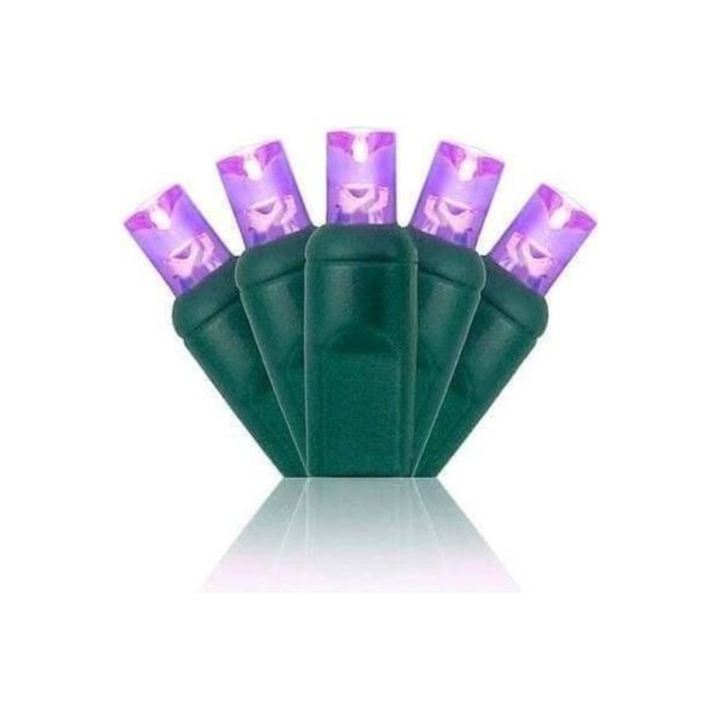 5mm Purple LED Christmas Lights, 100 Bulbs