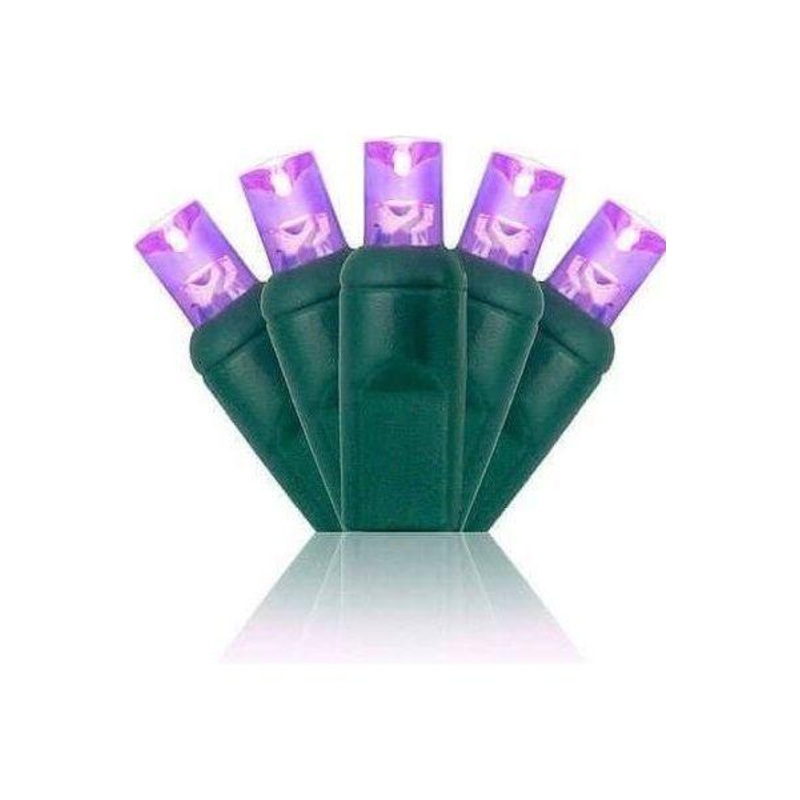 5mm Purple LED Christmas Lights, 35 Bulbs