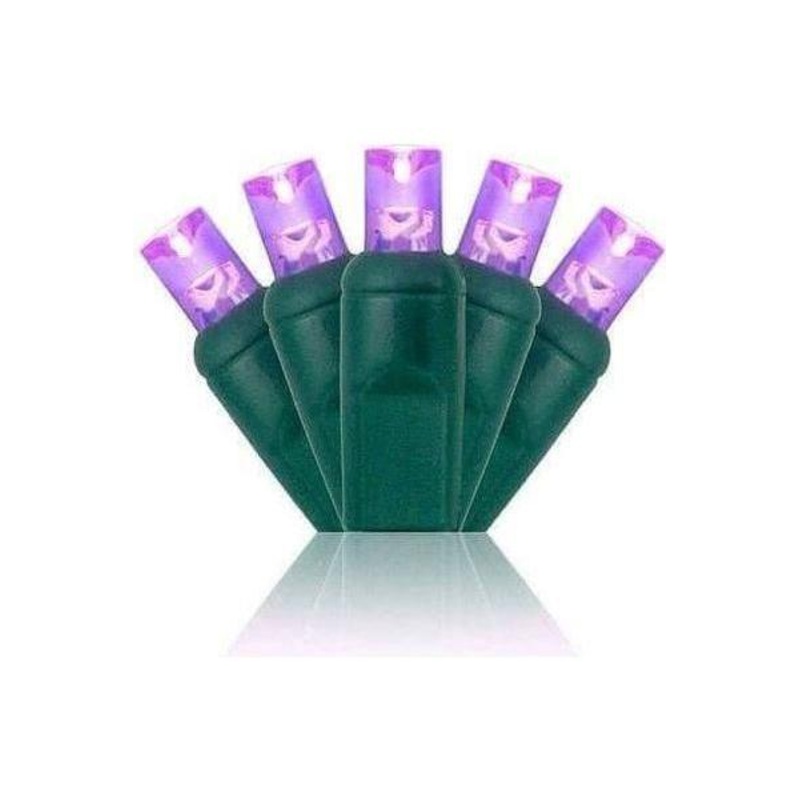 5mm Purple LED Christmas Lights, 50 Bulbs