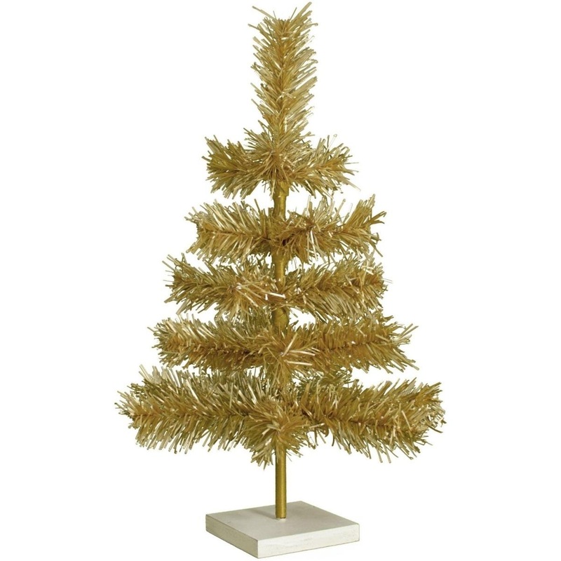 Antique Gold Tinsel Christmas Tree