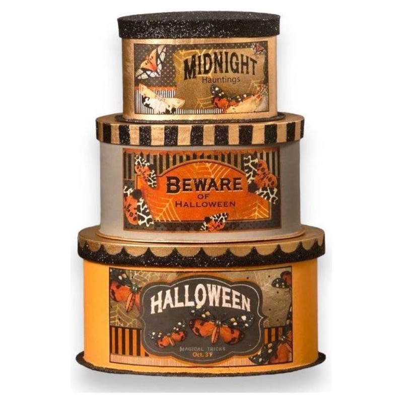Halloween Moth Boxes (Set of 3)