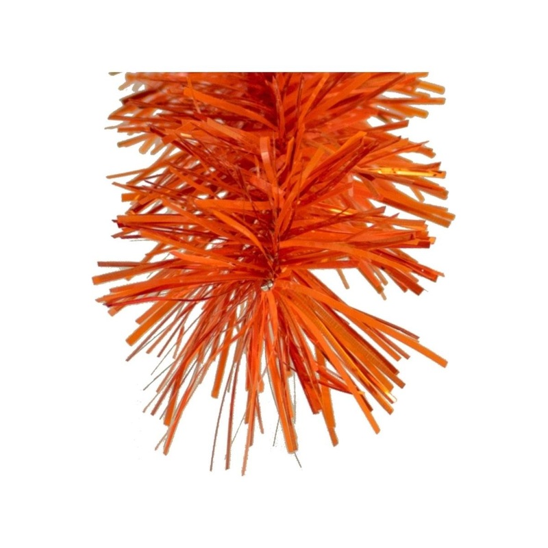 Metallic Orange Tinsel Garland