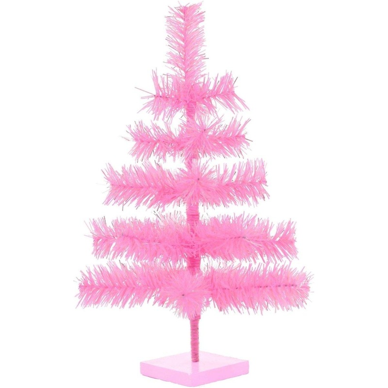 Pink Tinsel Christmas Tree