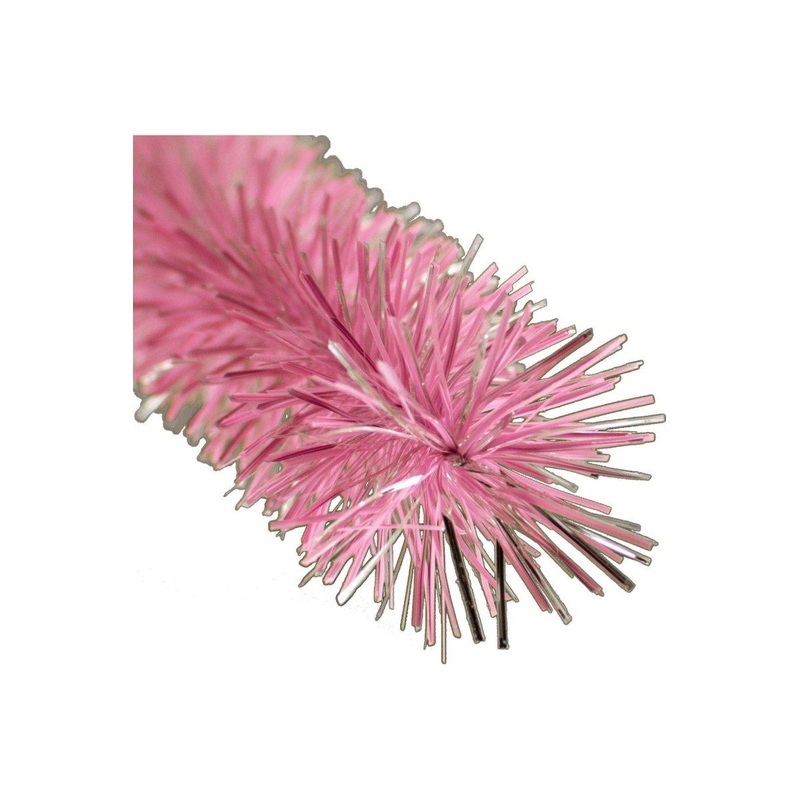 Pink & White Tinsel Garland