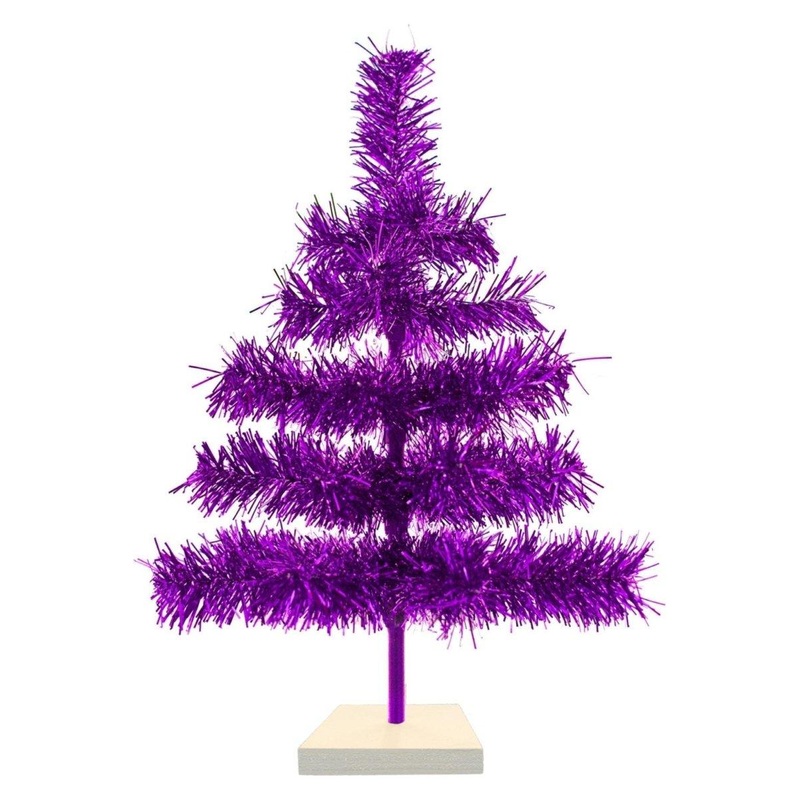 Purple Tinsel Christmas Tree