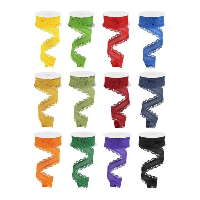 1.5″ Scalloped Edge Ribbon: Primary Color Assortment (10 Yard)