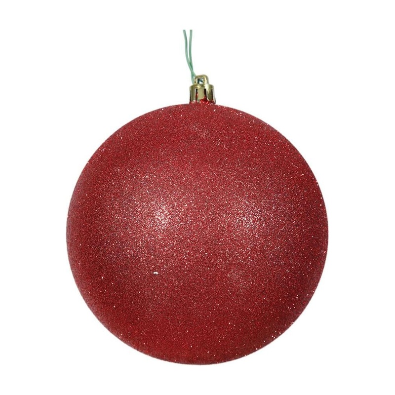 6″ Red Sequin Christmas Ornaments (4 pack)