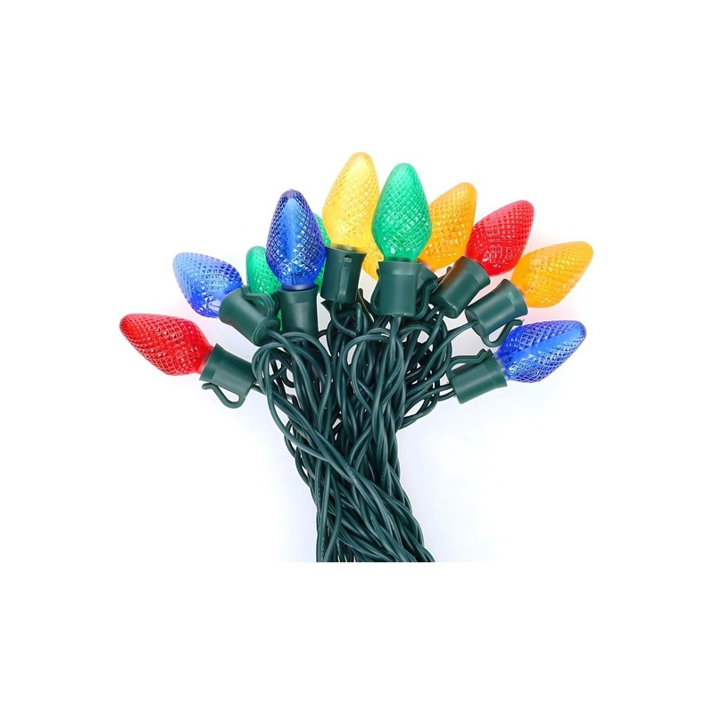 C7 Multicolor LED Christmas Light Bulb String Light Set