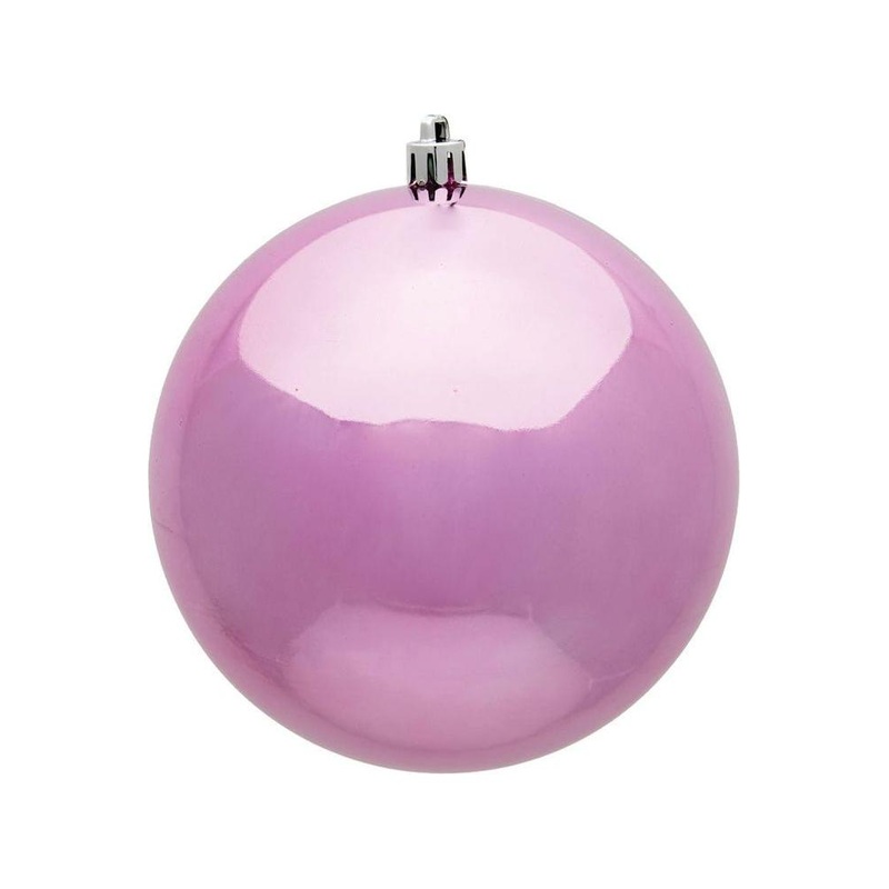 Pink Shiny Ball Christmas Tree Ornaments (6 pack)