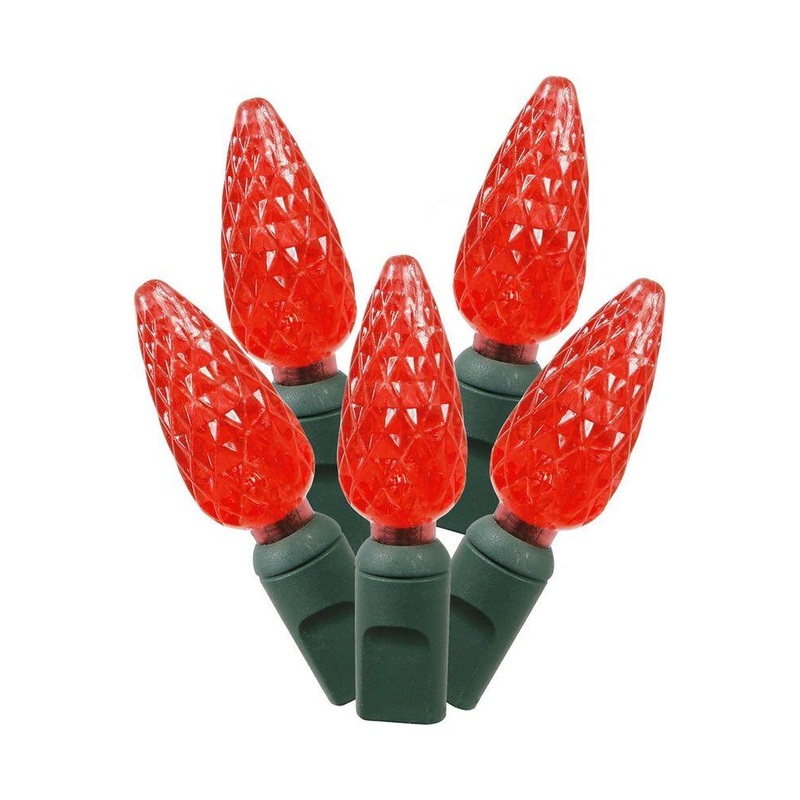 Vickerman 100 Red C6 LED Single Mode Christmas Lights