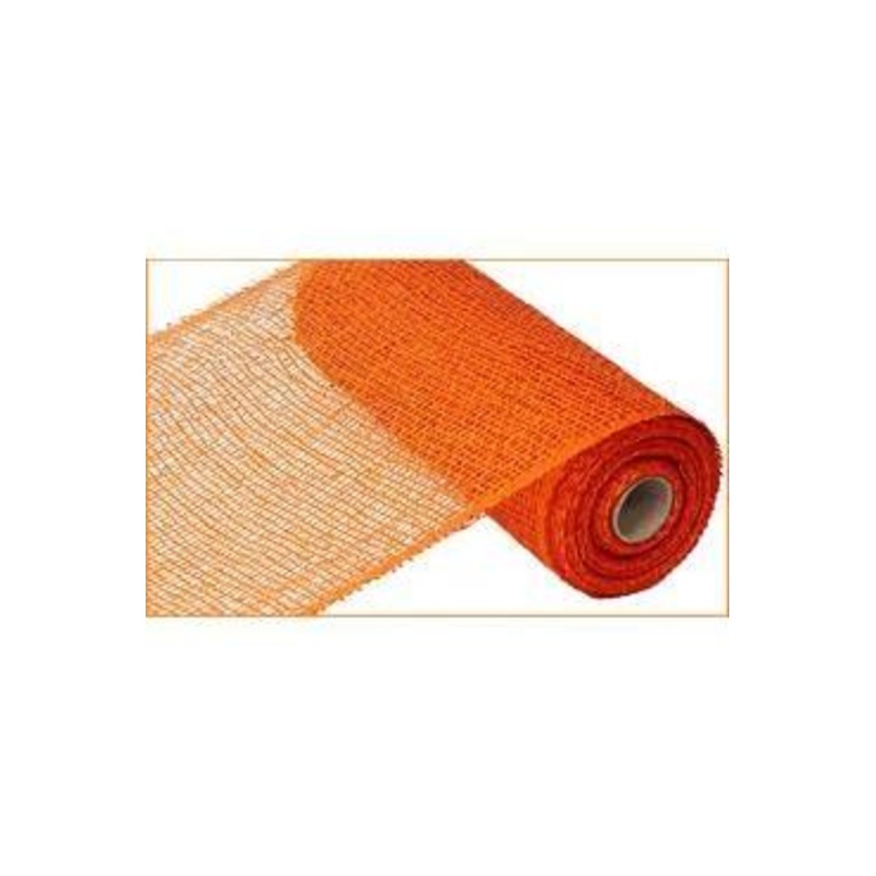10″ Poly Burlap Mesh Ribbon: Orange