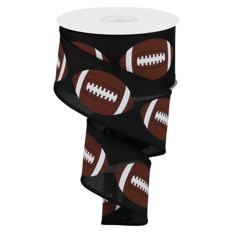2.5″ Football Ribbon: Black (10 Yards)