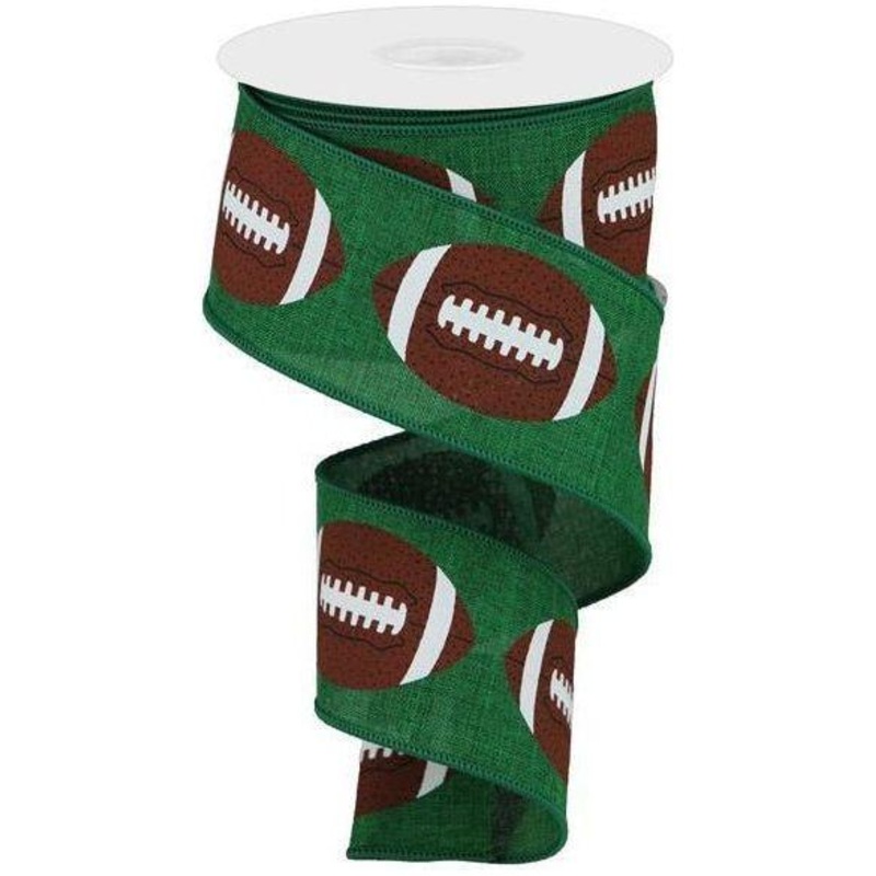 2.5″ Football Ribbon: Emerald Green (10 Yards)
