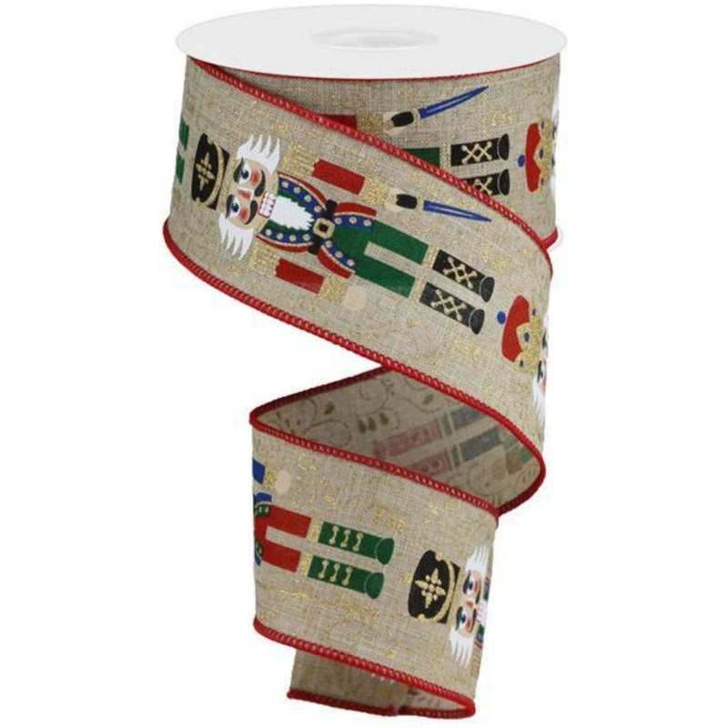 2.5″ Nutcrackers Royal Ribbon: Natural (10 Yards)