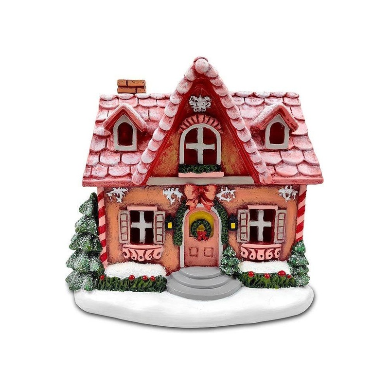 7″ LED Gingerbread Home Figurine