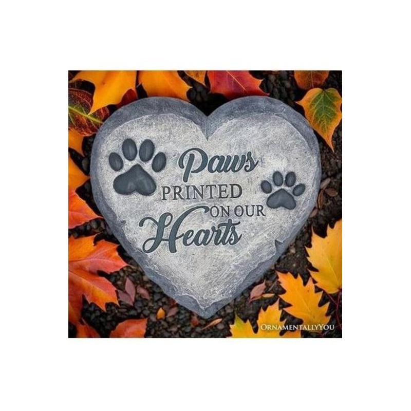 9.5″ Paws Printed Memorial Stepping Stone for Pet