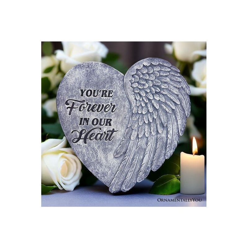 9.5″ Youre Forever in Our Hearts Angel Wing Stepping Stone