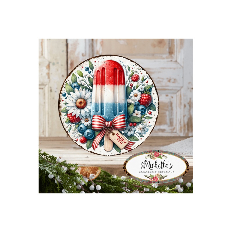 Patriotic Popsicle Summer Sign