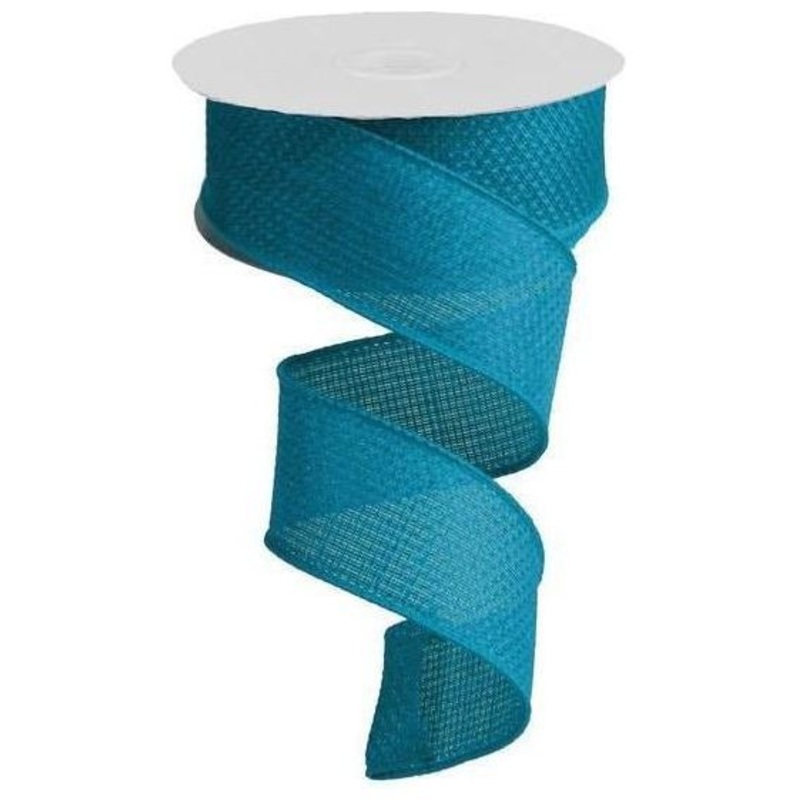 1.5″ Burlap Turquoise Ribbon (10 Yards)