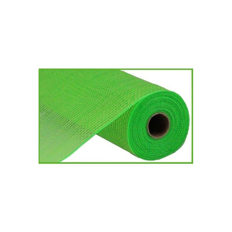 10.5″ Faux Jute Mesh Ribbon: Fresh Green (10 Yards)