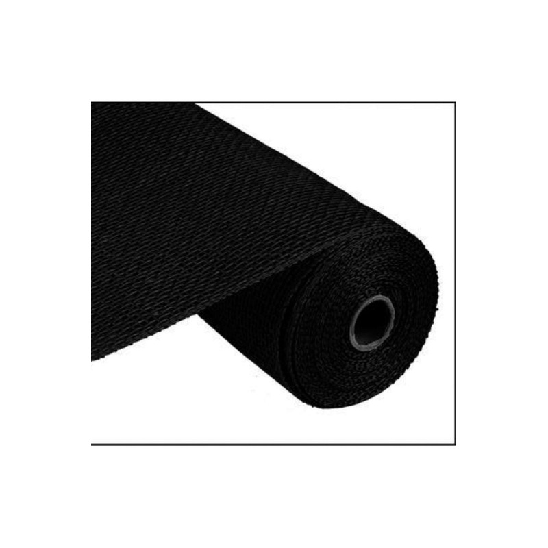 10″ Poly Burlap Mesh Ribbon: Black