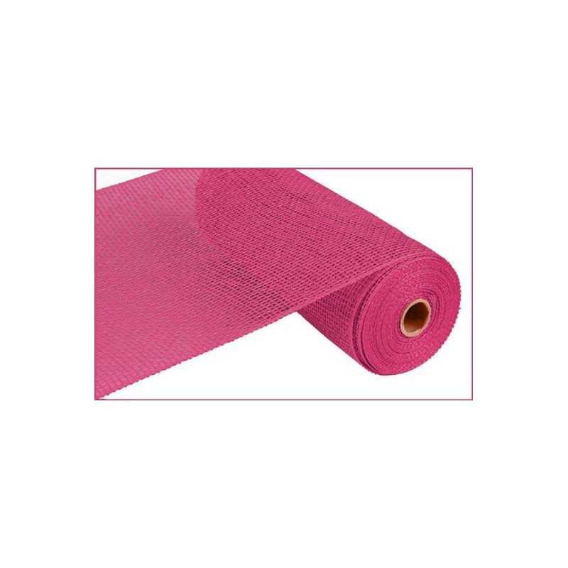 10″ Poly Burlap Mesh Ribbon: Fuchsia Pink
