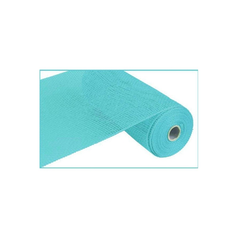 10″ Poly Burlap Mesh Ribbon: Turquoise Blue