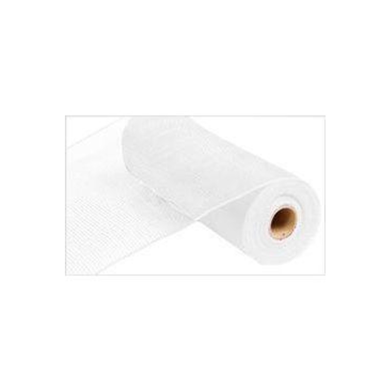 10″ Poly Deco Mesh Ribbon: White