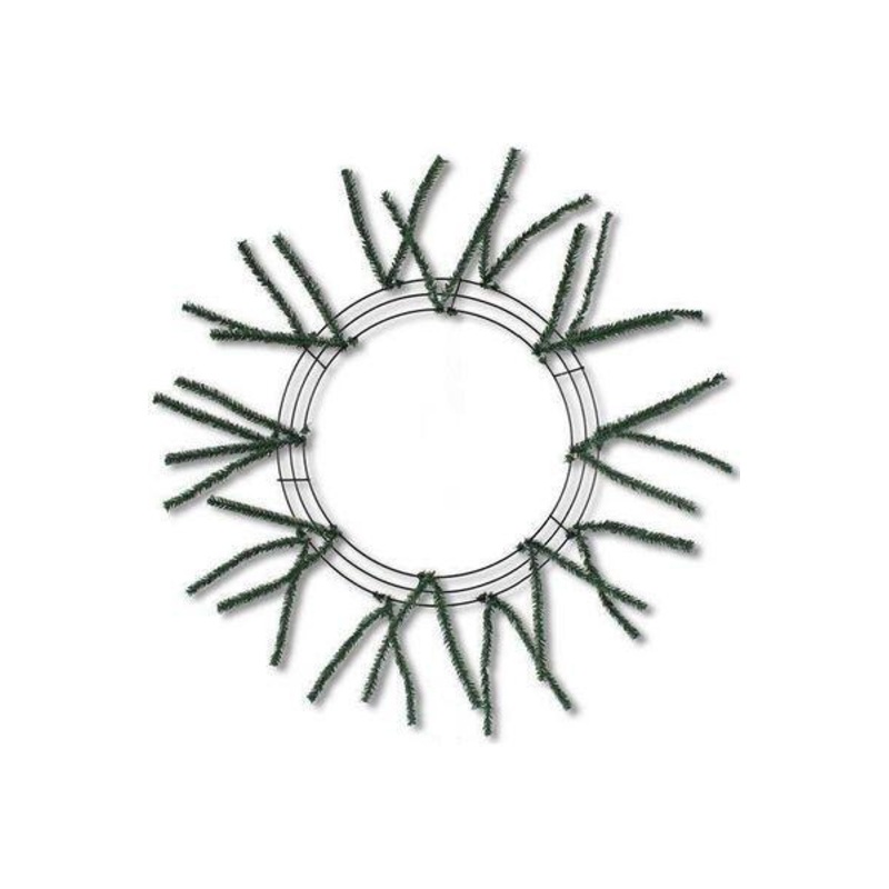 15-24″ Pencil Work Wreath Form: Evergreen