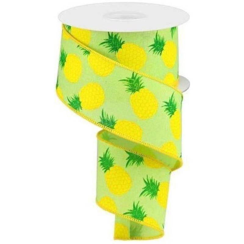 2.5″ Pineapple Royal Ribbon: Green (10 Yards)