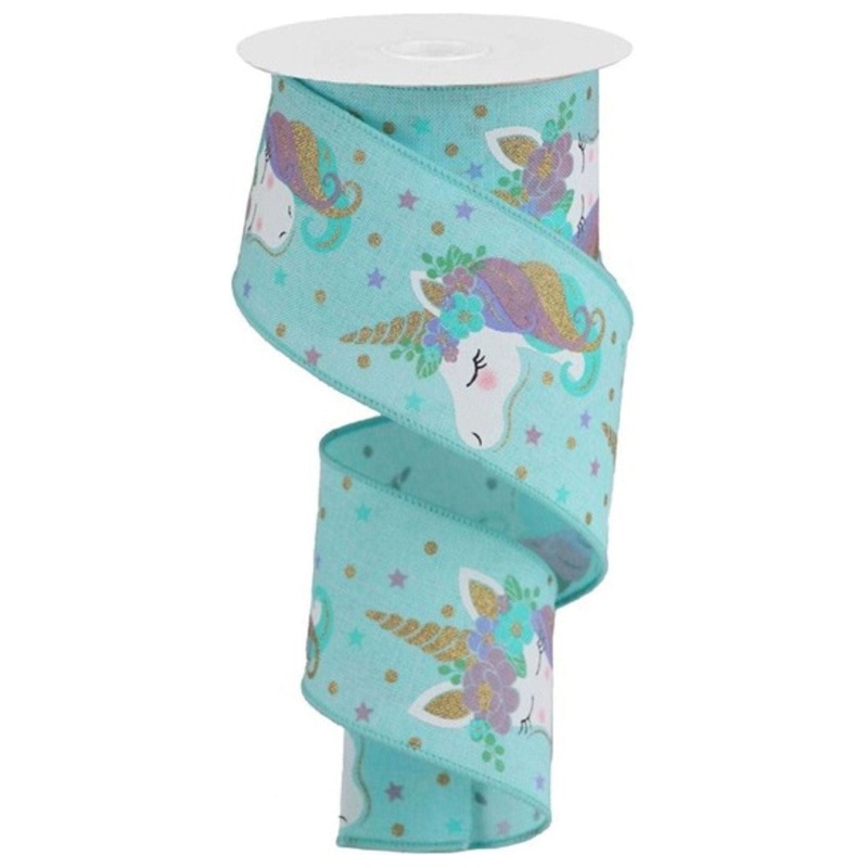 2.5″ Unicorn Royal Ribbon: Ice Blue (10 Yards)