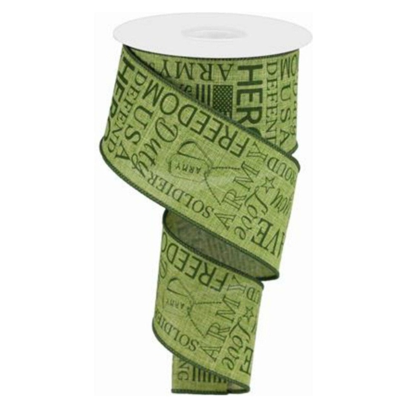 2.5″ United States Army Ribbon: Army Green (10 Yards)