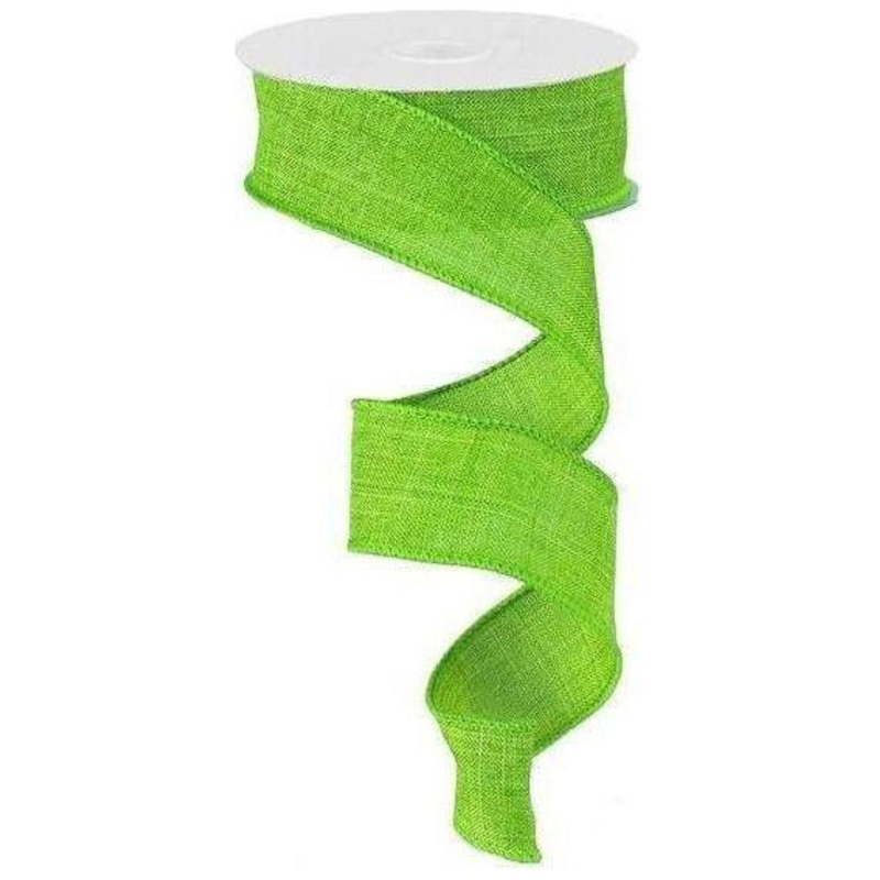 1.5″ Royal Burlap Ribbon: Fresh Green  (10 Yards)