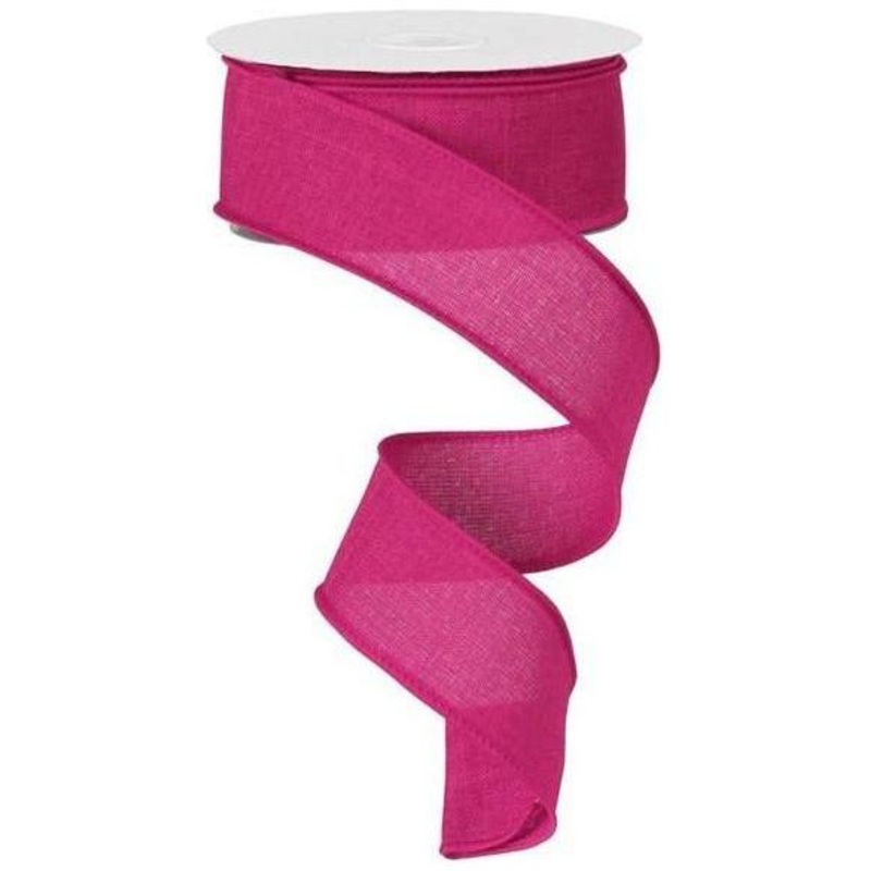 1.5″ Royal Canvas Ribbon: Fuchsia Pink (10 Yards)