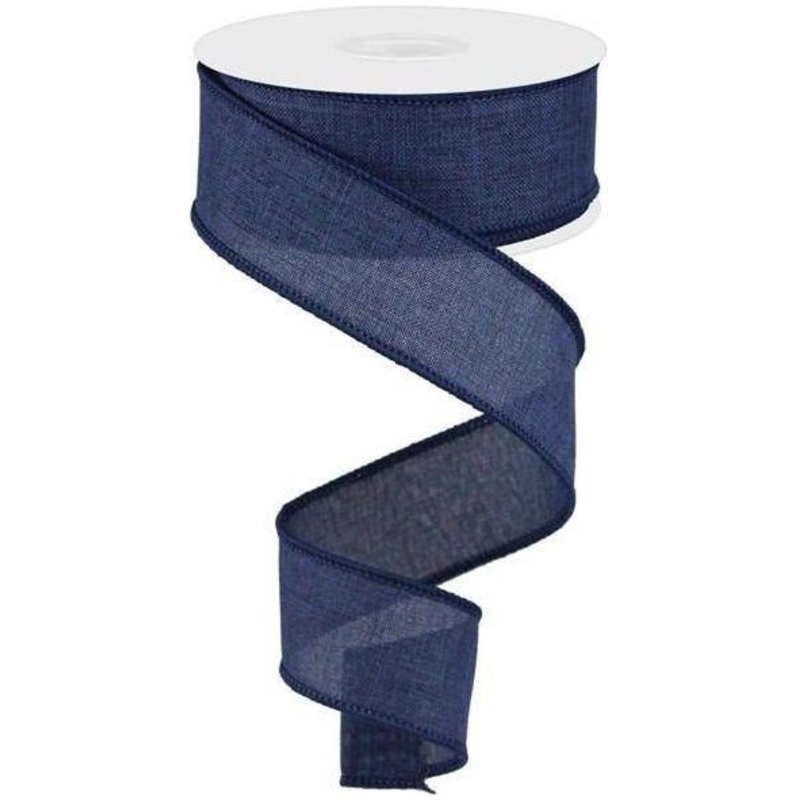 1.5″ Royal Canvas Ribbon: Navy Blue (10 Yards)