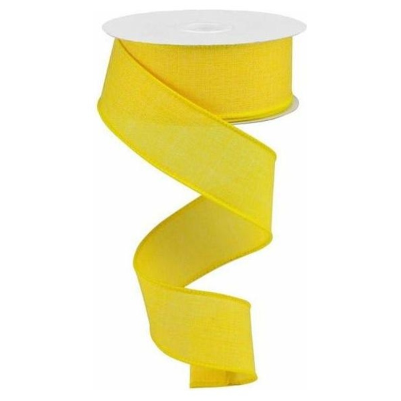 1.5″ Royal Canvas Ribbon: Sun Yellow (10 Yards)