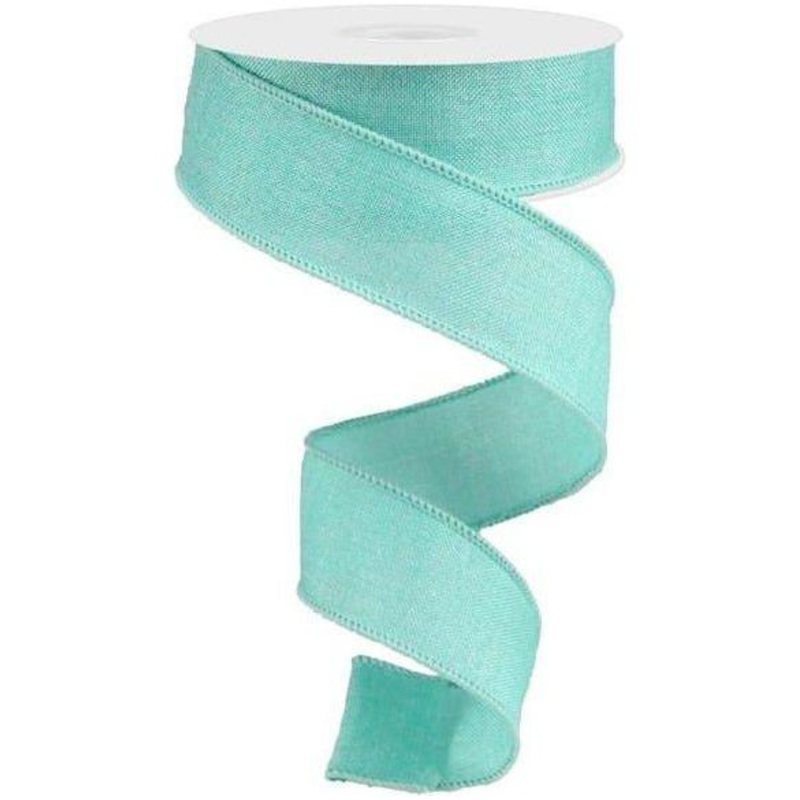 1.5″ Shiny Canvas Ribbon: Aquamarine (10 Yards)