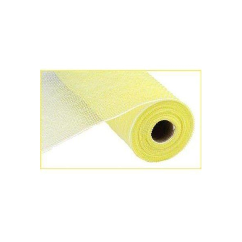 10.5″ Poly Mesh Roll Ribbon: Iridescent Pastel  Yellow Foil