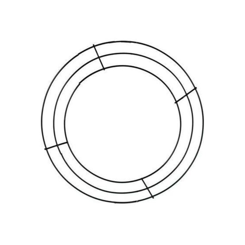 10-inch Plain Wire Wreath Form: 3 Wire Black Frames