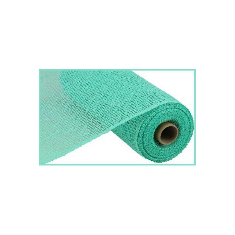 10″ Poly Burlap Mesh Ribbon: Mint Green (10 Yards)